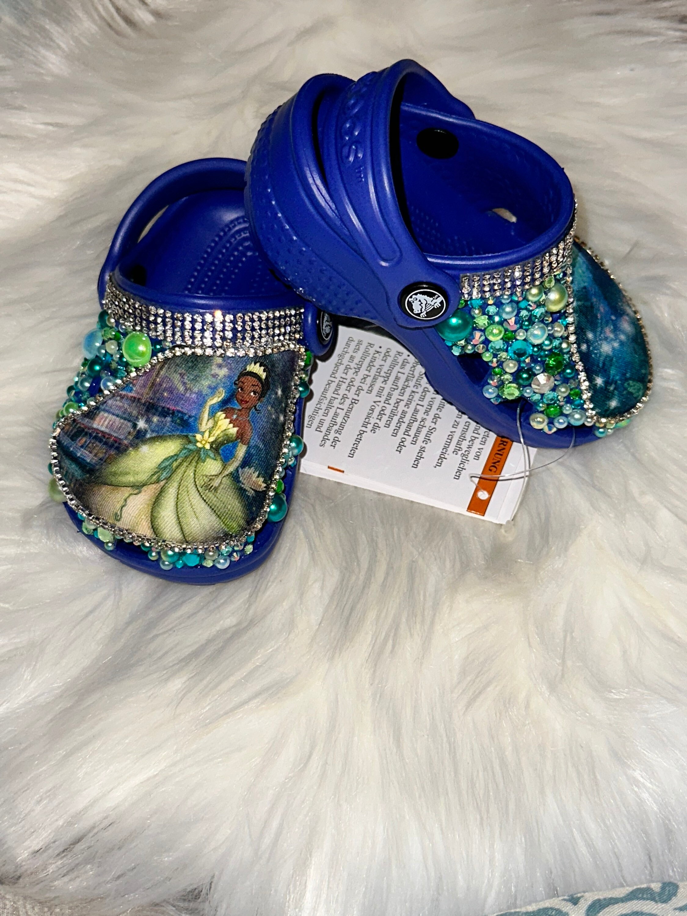 Infant the Princess and the Frog Blinged Out Crocs, Disney Themed Crocs ...