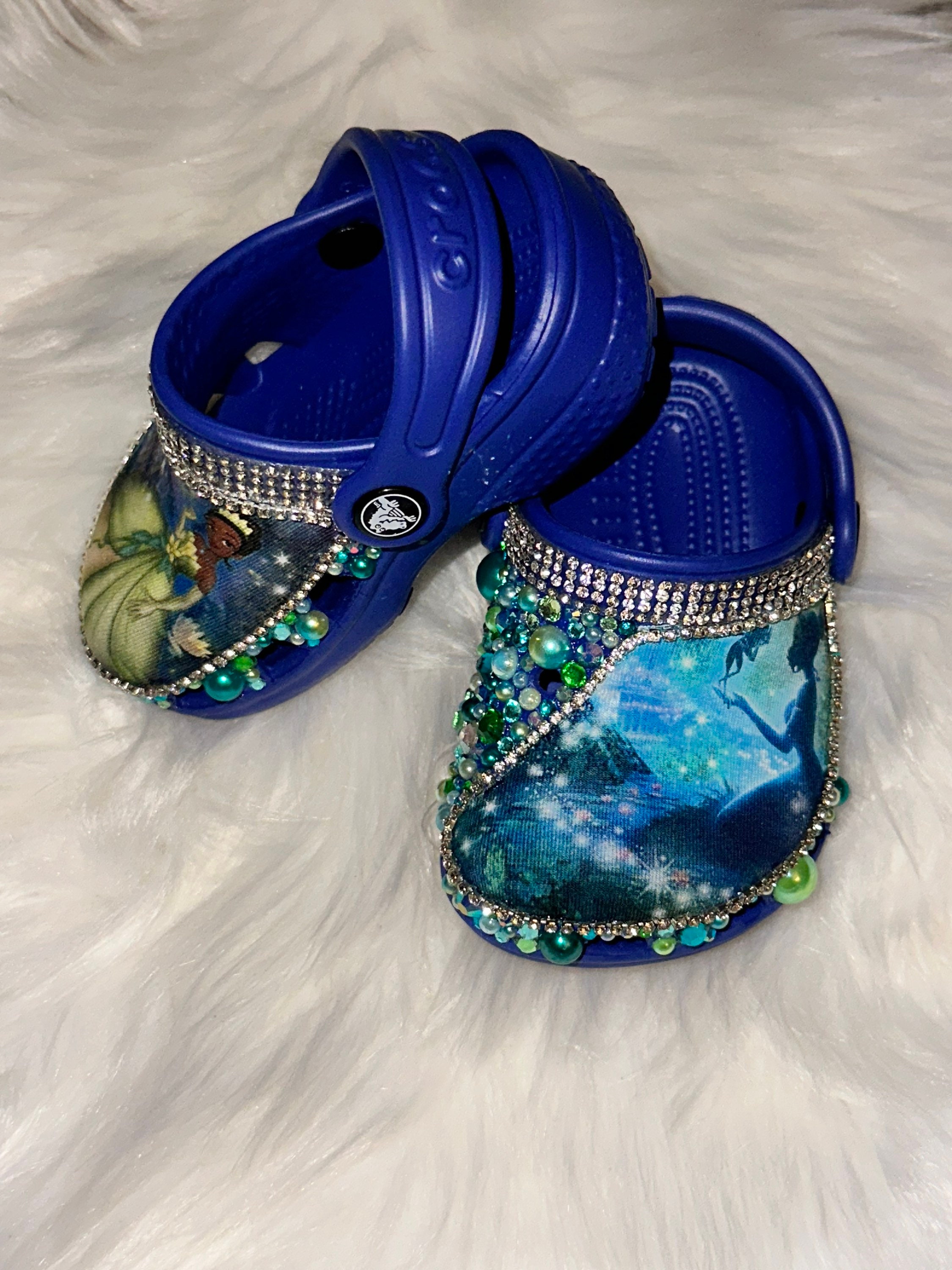 Infant the Princess and the Frog Blinged Out Crocs, Disney Themed Crocs ...