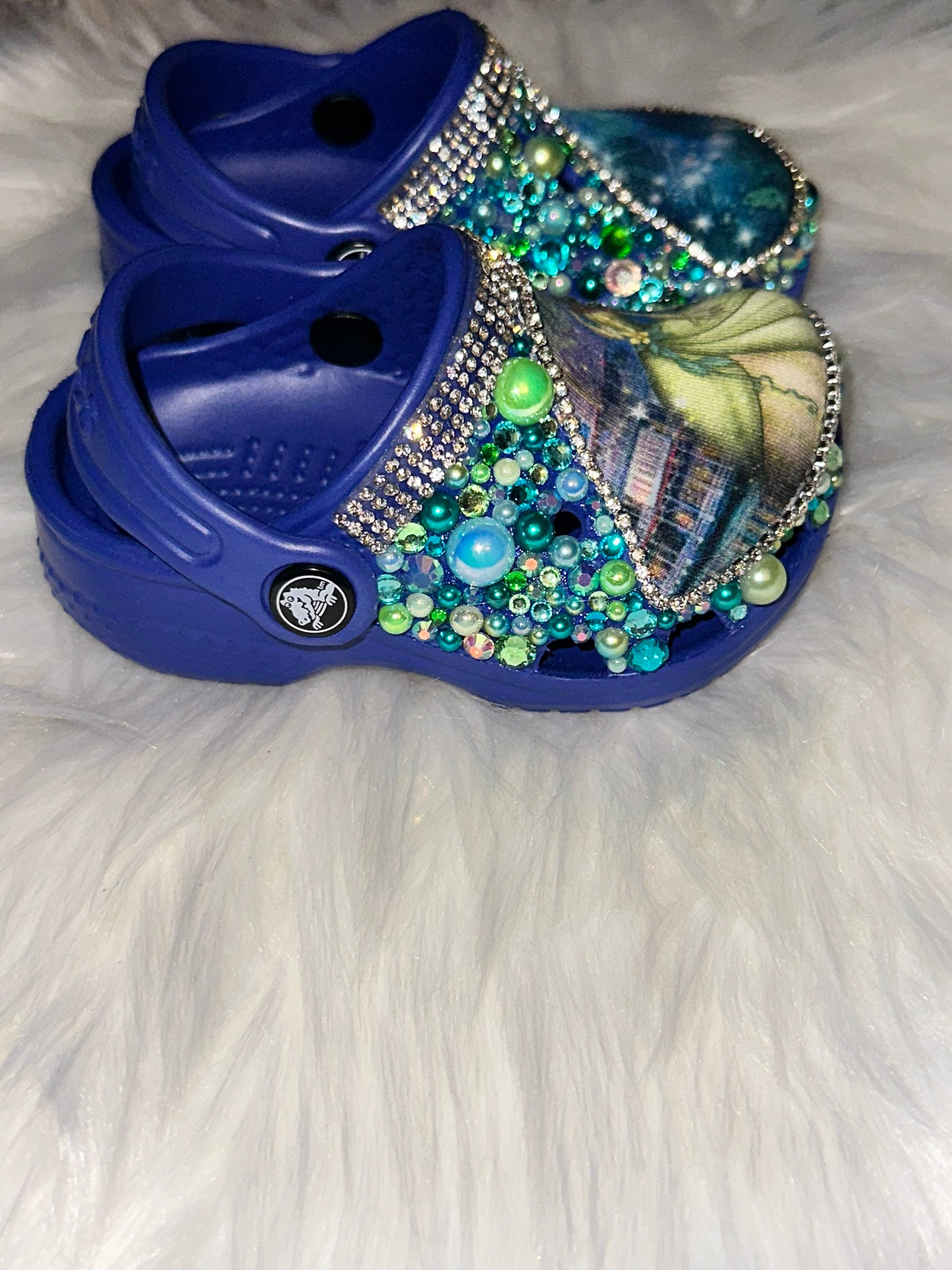 Infant the Princess and the Frog Blinged Out Crocs, Disney Themed Crocs ...