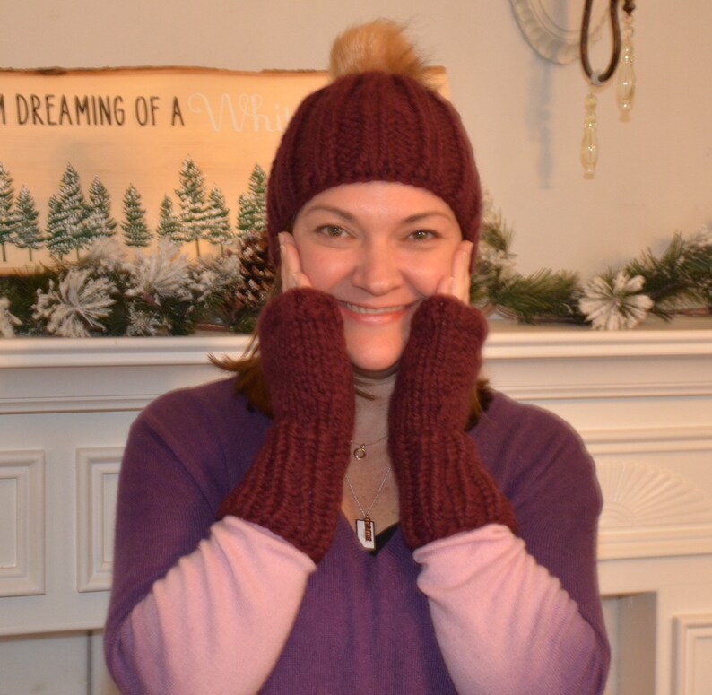 Cozy Ribbed Hat and Hand Warmers Set