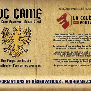 Bon Cadeau Dématérialisé à recevoir par MAIL FUG GAME Session Complète image 2