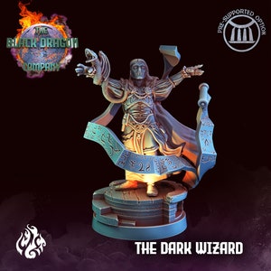 Dark Wizard Miniature - Black Dragon Company - Crippled God Foundry  - D&D 5e - Dungeons and Dragons - Pathfinder Fantasy RPG Tabletop Games