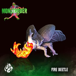 Giant Fire Beetle Miniature  Crippled God Foundry -  D&D 5e - Dungeons and Dragons - Pathfinder - Fantasy RPG Tabletop Games