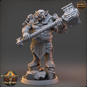 Deathbringer Olan Troka- Ogre Miniature- The Mammoth Ogres of Skull Mountain- Daybreak- D&D 5e- Dungeons and Dragons- Fantasy RPG Tabletop