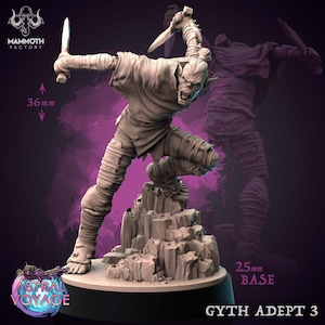 Gyth / Gith Adepts / Rogue Miniature - Three Styles - Astral Voyage - Mammoth Factory - D&D 5e - Dungeons and Dragons - Pathfinder - Fantasy