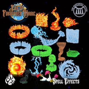 Spell Effects Miniature e- Prop Terrain - Era of Forbidden Magic  - Crippled God Foundry -  D&D 5e - Dungeons and Dragons Tabletop