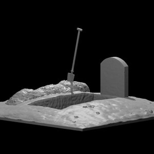 Open Grave Terrain Miniature - Scenery / Prop - MZ4250 -  D&D 5e - Dungeons and Dragons - Tabletop - Fantasy RPG - Games - Pathfinder