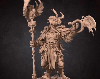 Miniatura del druido nato dal drago - Dragonborns Pt. 2 - Bite the Bullet - D&D 5e - Dungeons and Dragons - Pathfinder - Giochi da tavolo fantasy RPG