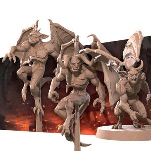 Miniatures de gargouille - Iconic Monsters Pt 3- Bite the Bullet -D&D 5e -Donjons et dragons -Pathfinder -Jeux de table RPG fantastiques