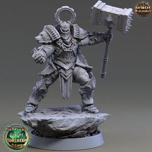 Ove Stonecold- Human Miniature- Templars of the Northern Lights- Daybreak- D&D 5e- Dungeons and Dragons- Fantasy RPG Tabletop Games
