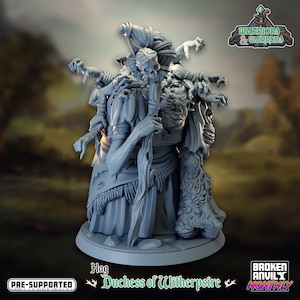 Hag Miniature Red, Blue, Annis Miniature - Warriors and Warrens - Broken Anvil - D&D 5e - Dungeons and Dragons - Pathfinder - Tabletop Games