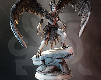 Harpy Miniature - Kiziri Queen of the Harpies - Hunt With Dwarves