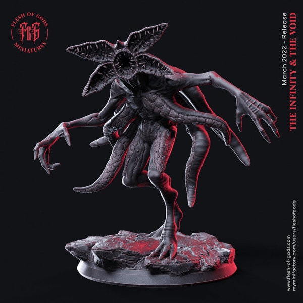 The Stranger Thing Demogorgon Miniature - Infinity and The Void - Flesh of Gods - D&D 5e - Dungeons and Dragons - Tabletop - Fantasy RPG