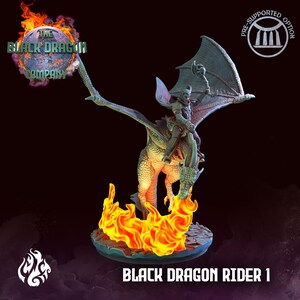 Adult Black Dragon Miniature - Black Dragon Company - Crippled God Foundry - D&D 5e - Dungeons and Dragons - Pathfinder - Tabletop Games
