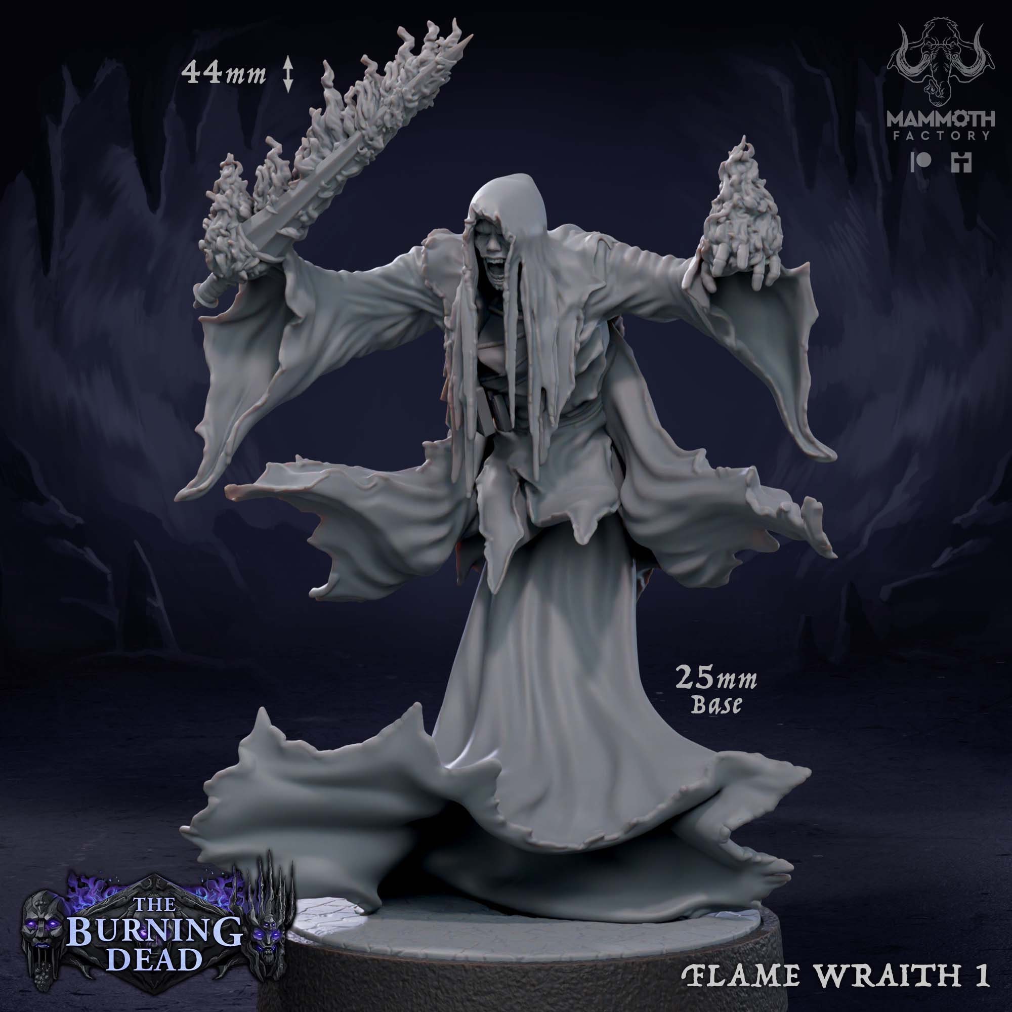 Flame Wraith- the Burning Dead- Mammoth Factory - D&D 5e