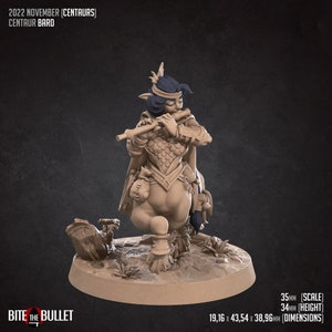 Centaur Bard Miniature - Bite the Bullet -  D&D 5e - Dungeons and Dragons - Pathfinder - Fantasy RPG Tabletop Games