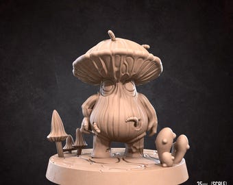 Miniatura de hongo mushling de hongo micónido - Dungeon Underdark - Bite the Bullet - D&D 5e - Dungeons and Dragons - Pathfinder - Juego de rol de mesa