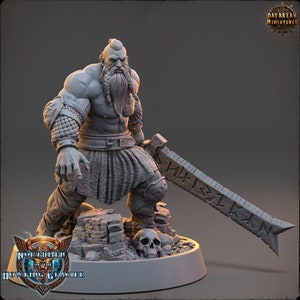 Rogur Red- Viking Miniature- Northmen of the Howling Glacier- Daybreak- D&D 5e - Dungeons and Dragons - Fantasy RPG Tabletop Games