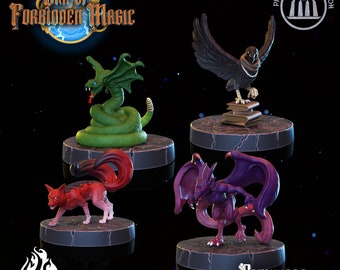 Familiar Miniature - Crow / Imp / Fox / Snake - Era of Forbidden Magic  - Crippled God Foundry -  D&D 5e - Dungeons and Dragons - Fantasy