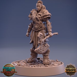Gasca Jaggedaxe Miniature  - Sentinels of Eastern Peak - Daybreak - D&D 5e - Dungeons and Dragons - Fantasy RPG Tabletop Games - Pathfinder