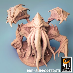 Cthulhu Miniature - Lord of the Print - D&D 5e - Dungeons and Dragons - Pathfinder - Fantasy RPG Tabletop Games