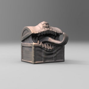 Mimic Chest Miniature -  Fotis Mint -  D&D 5e - Dungeons and Dragons - Pathfinder - Fantasy RPG Tabletop Games