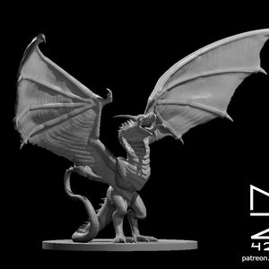 Wyvern Large Dragon Miniature - MZ4250 - D&D 5e - Dungeons and Dragons - Pathfinder - Fantasy RPG Tabletop Games