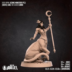 Laia, pozłacana miniatura Lamii – kultowe potwory, cz. 3 – Ugryź się w język – D&D 5e – Dungeons and Dragons – Pathfinder – fantastyczna gra RPG