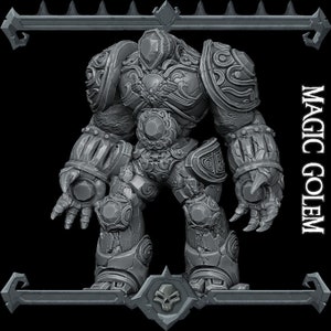 Magic Golem Miniature - Rocket Pig Games - D&D 5e - Dungeons and Dragons - Pathfinder - Fantasy RPG Tabletop Games