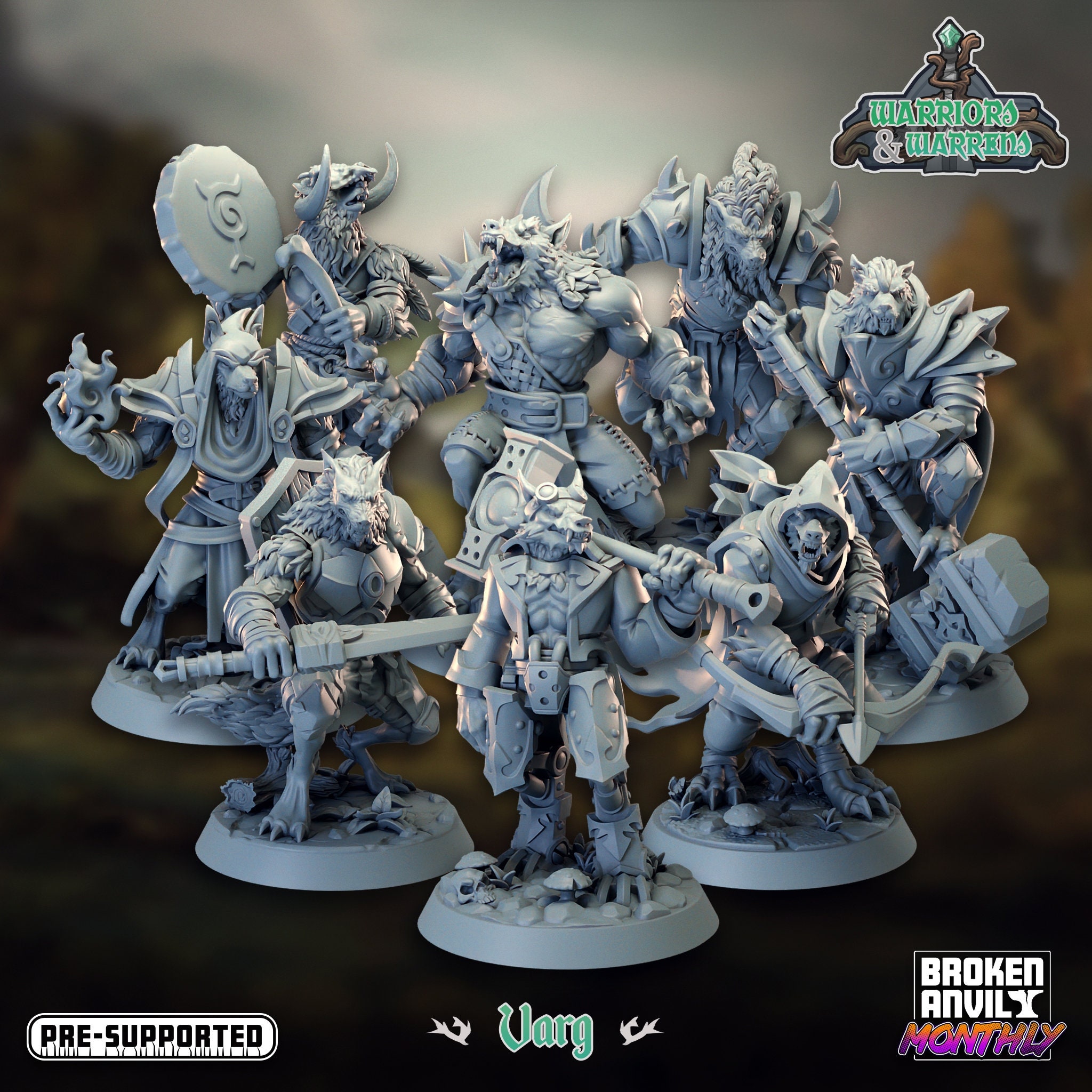 Varg Minaiture - Warriors and Warrens - Broken Anvil - D&D