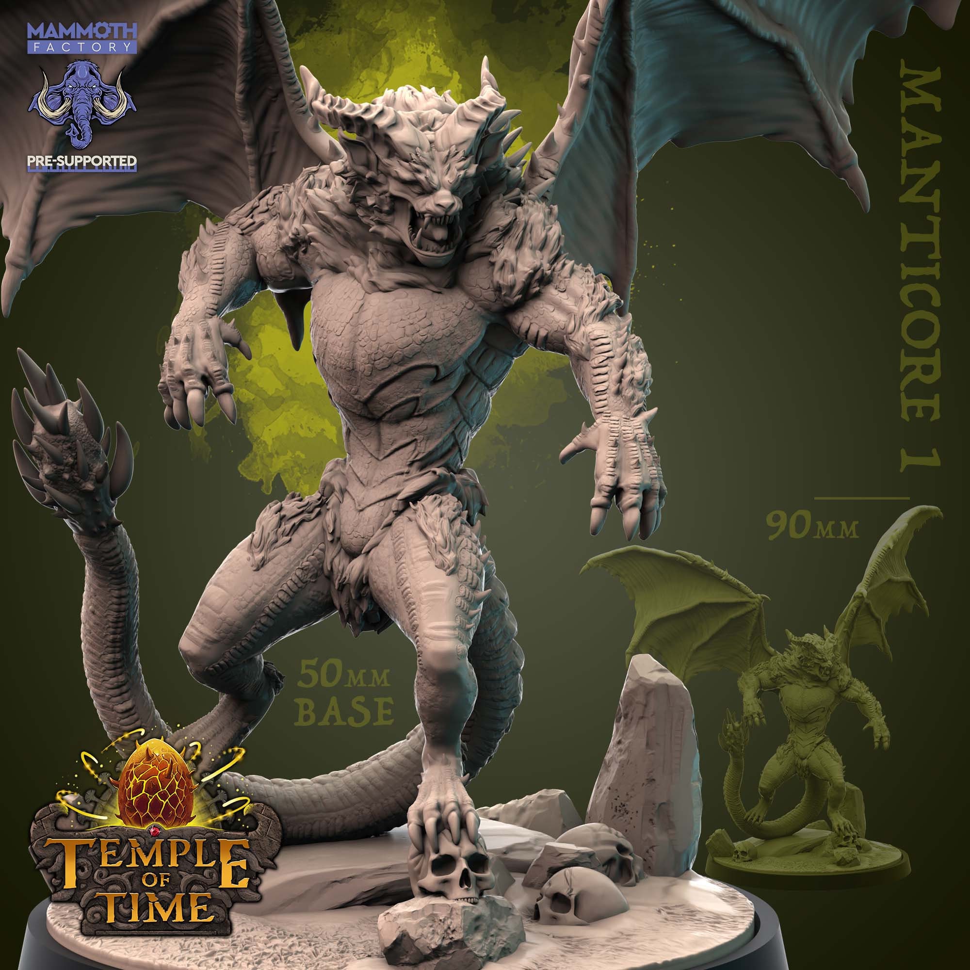 Manticore Miniature - Large Monstrosity - Temple of Time - Mammoth