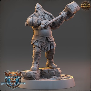 Holgrim Broadneck Viking Miniature- Northmen of the Howling Glacier- Daybreak- D&D 5e - Dungeons and Dragons - Fantasy RPG Tabletop Games