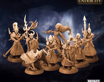 Elves / Elf / Dark Elves / Drow Miniature - D&D 5e - Dungeons and Dragons - Pathfinder - Tabletop