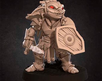 Goblin Fighter Miniature- Tabaxis- Bite the Bullet - D&D 5e - Dungeons and Dragons - Pathfinder - Fantasy RPG Giochi da tavolo
