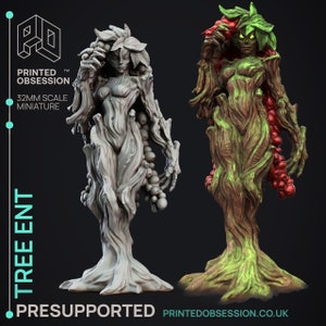 Tree Ent Miniature - Huge Fey Plant - Goblin Potion Brewers - Printed Obsession - D&D 5e - Dungeons and Dragons - Pathfinder - Tabletop