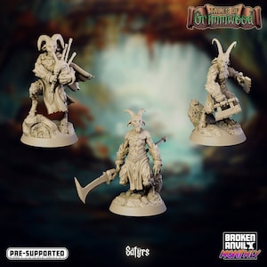 Satyr Miniature Medium Fey - D&D 5e - Dungeons and Dragons - Pathfinder -Fantasy RPG Tabletop Games