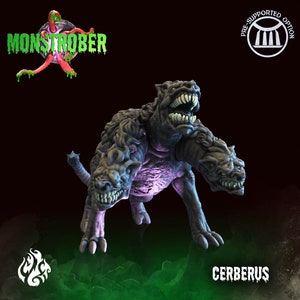 Underworld Cerberus Large monstrosity Miniature - Crippled God Foundry -  D&D 5e - Dungeons and Dragons - Pathfinder - Fantasy RPG Tabletop