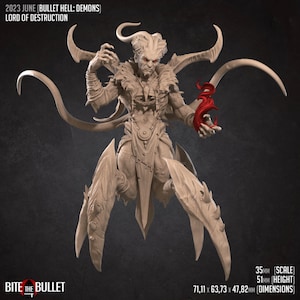 Lord of Destruction- Bullet Hell: Demons-  Bite the Bullet -  D&D 5e - Dungeons and Dragons - Pathfinder - Fantasy RPG Tabletop Games