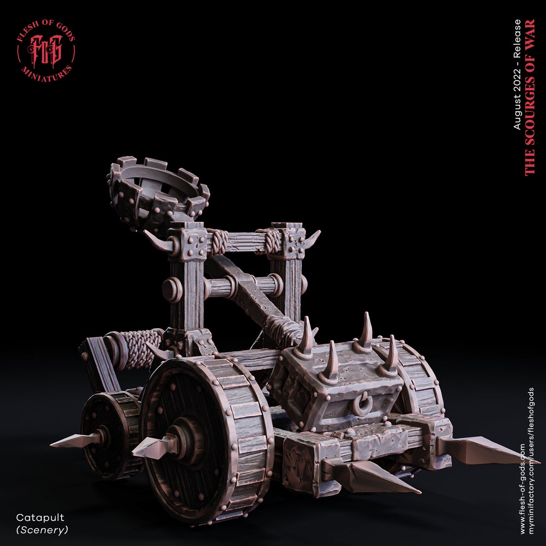Catapult Terrain Scenery Miniature Scourges of War Flesh of Gods D&D 5e Dungeons and Dragons