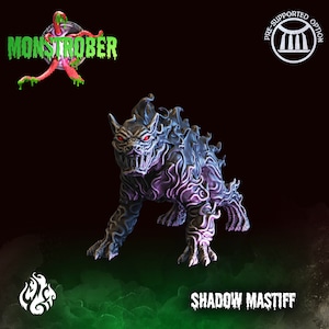 Shadow Mastiff Medium monstrosity Miniature - Crippled God Foundry -  D&D 5e - Dungeons and Dragons - Pathfinder - Fantasy Tabletop Games