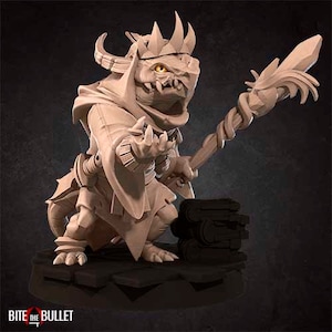 Kobold Warlock Miniature- Kobolds- Bite the Bullet -  D&D 5e - Dungeons and Dragons - Pathfinder - Fantasy RPG Tabletop Games