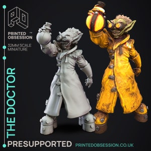 Goblin The Doctor Miniature - Goblin Potion Brewers - Printed Obsession - D&D 5e - Dungeons and Dragons - Pathfinder - Fantasy