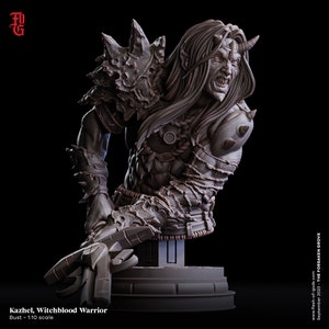 Kazhel, Witchblood Warrior Bust- The Forsaken Grove- Flesh of Gods - D&D 5e - Dungeons and Dragons - Tabletop - Fantasy RPG  Games