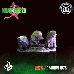 Cranium Rats Miniature - Crippled God Foundry -  D&D 5e - Dungeons and Dragons - Pathfinder - Fantasy RPG Tabletop Games
