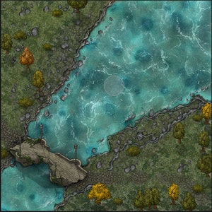 River Battle Map - DnD Battle Map - D&D - Battlemap - Dungeons and Dragons 5e - Roll20 - Fantasy Grounds - Foundry - VTT - Digitale Karte