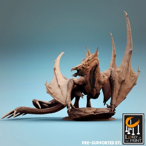 Vouivre Matriarch - Dragon Miniature - Gargantuan Base Size - Swarm of Vouivre  - Lord of the Print - D&D 5e - Tabletop - Dungeons Dragons