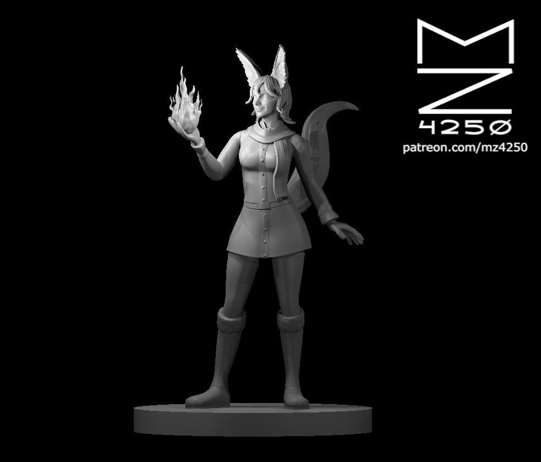 Shifter Female Sorcerer Miniature MZ4250 D&D 5e Dungeons and Dragons Pathfinder Fantasy RPG