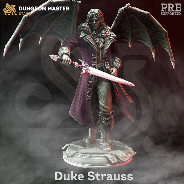 Noble Vampire Miniature - Duke Strauss - Blood from Stone - DM Stash - D&D 5e - Dungeons and Dragons - Pathfinder - Fantasy Tabletop Games