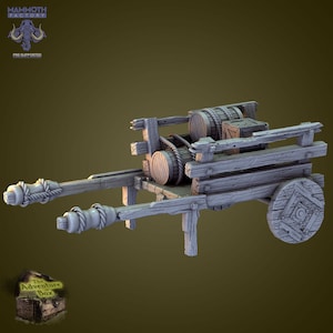 Wózek podróżny Miniatura Terenu Prop - Mammoth Factory - D&D 5e - Dungeons and Dragons - Fantasy RPG Gry Planszowe
