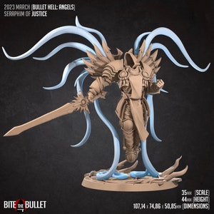 Seraphim of Justice- Bullet Hell: Angels-  Bite the Bullet -  D&D 5e - Dungeons and Dragons - Pathfinder - Fantasy RPG Tabletop Games